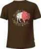 Real Tree WOMEN'S T-Shirt "Bison" Small Chocolate