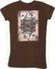 Real Tree WOMEN'S T-Shirt "Queen Of HEARTS" X-Large Chocolate
