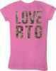 Real Tree WOMEN'S T-Shirt "I Love" Medium Raspberry W/Graphic