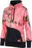 Real Tree WOMEN'S BOWENIII Sweatshirt Medium Black/Rt-AP Coral Camo