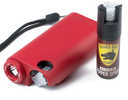 Guard Dog All-In-One Stun Gun/Flashlight/Pepper Spray -Red