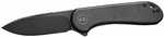 We Knife ELEMENTUM 2.96" Black Titanium/STNWSH 20Cv FRM Lock