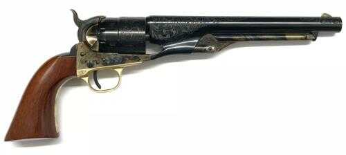 Taylor/Uberti 1860 Army Buffalo Bill Engraving .44 Caliber 8" Barrel Cap and Ball Black Powder Revovler