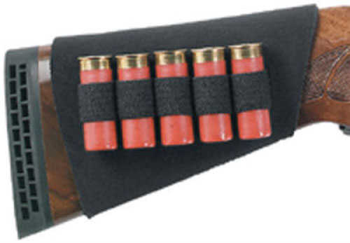 Uncle Mikes 88493 Buttstock Shell Holder 5 Shotgun Shells Neoprene Black