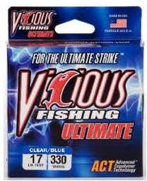 Vicious Ultimate Mono 330yds 17Lb Lo-Vis Clear Md#: Cl-17