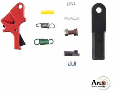 Apex Tactical SPECIALTIES 100055 Flat Faced Forward Set Sear & Trigger Kit S&W M&P 9,40 Drop-In Red