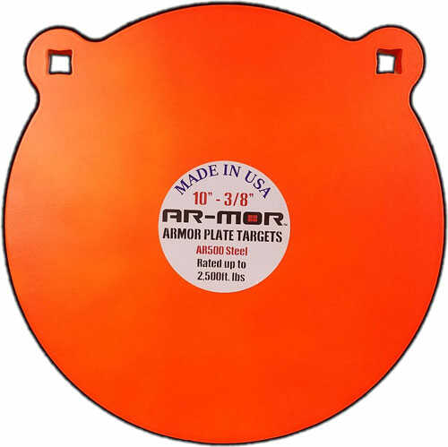 AR-MOR 10" AR500 Steel Gong 1/2" Thick Orange Round