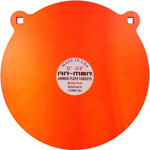 AR-MOR 12" AR500 Steel Gong 3/8" Thick Orange Round