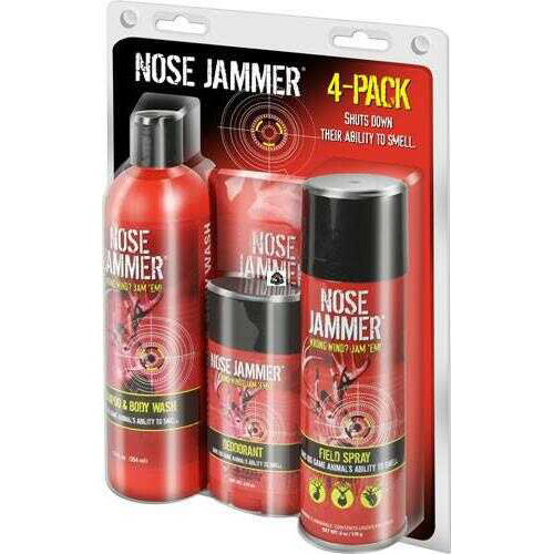 Nose Jammer 4 Pack Combo Kit Pro-Pack, Field Spray/Shampoo/Wipes Md: 3281