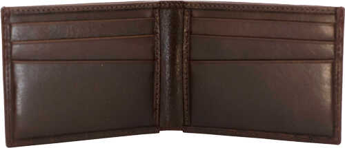 CAMELEON S&W MEN'S Front POCKT Bi-Fold Wallet Brown