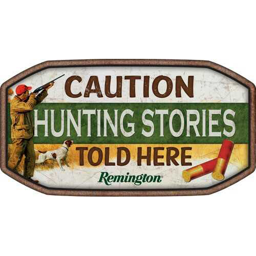 Open Road BRANDS EMB Tin Sign Remington Hunting STORIES Told