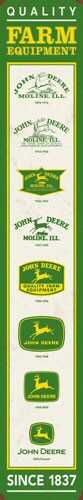 Open Road BRANDS EMBOSSED Tin John Deere Vertical LOGOS