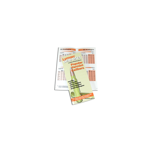 Lyman Load Data Book .20Cal-.22 Caliber 72 PAGES