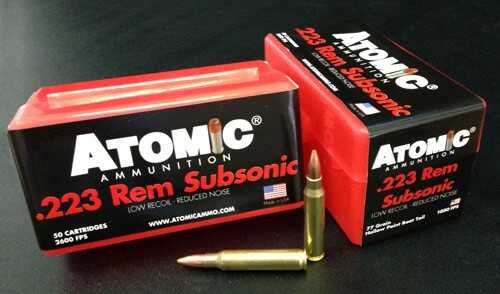 Atomic Ammunition 223 Remington 77 Grain Hollow Point 50 Rounds