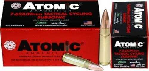 7.62 x39 220 Grain Hollow Point Boat Tail 50 Rounds Atomic Ammunition