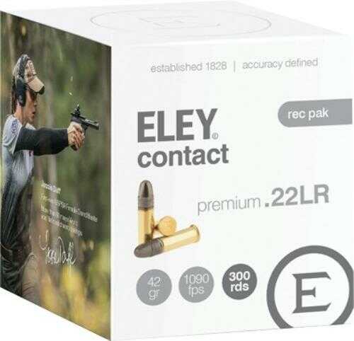 22 Long Rifle 42 Grain Lead Round Nose 300 Rounds ELEY Ammunition