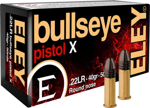 ELEY Bullseye Pistol 22LR 40Gr Round Nose 50 Pack