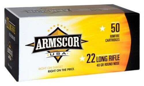 ARMSCOR 22LR Standard-Vel 40Gr 50Rd 100Bx/Cs Lead Soft Point