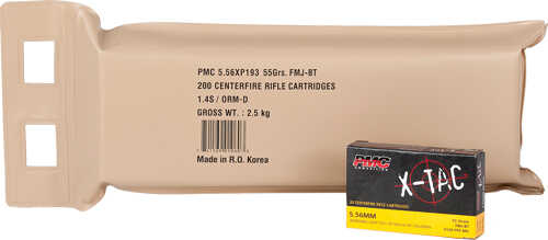 PMC 5.56X 223 Rem 55Gr FMJ-BT 200Rd Battle Pack