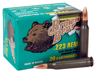 223 Rem 55 Grain Full Metal Jacket 20 Rounds Brown Bear Ammunition 223 Remington
