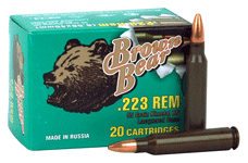 223 Rem 55 Grain Hollow Point 20 Rounds Brown Bear Ammunition 223 Remington