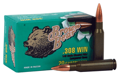 308 Win 145 Grain Full Metal Jacket 20 Rounds Brown Bear Ammunition 308 Winchester