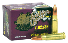 7.62X39mm 123 Grain Hollow Point 500 Rounds BEAR Ammunition