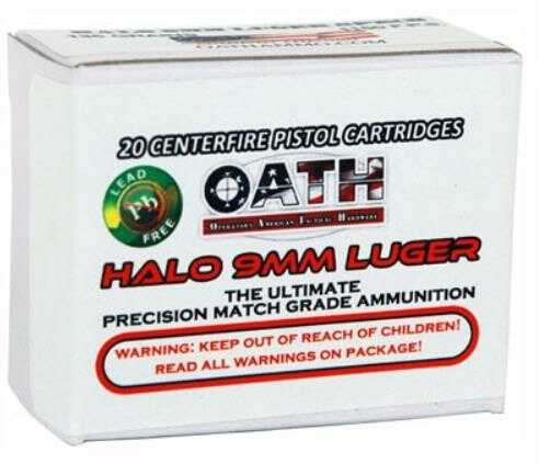 9mm Luger 135 Grain Full Metal Jacket 20 Rounds Oath Ammunition