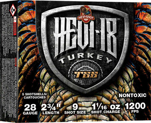 HEVI-Shot Heavy 18 TSS 28Ga 3" 1-1/16Oz #9 5Rd 10Bx/Cs