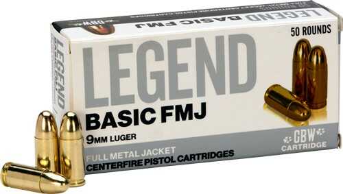 9mm Luger 147 Grain Full Metal Jacket 50 Rounds GBW Ammunition