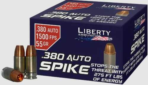 Liberty Spike 380 ACP 55Gr COPPR HP 20Rd 50Bx/Cs