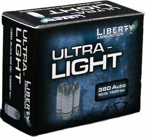 Liberty Ultra Light 380 ACP 50Gr Copper HP 20Rd 10Bx/Cs
