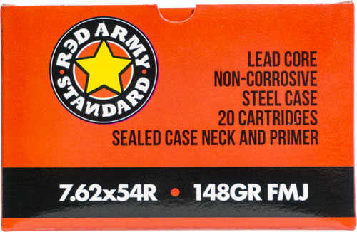 Century Arms Steel Case 7.62X54R 148 Grain Full Metal Jacket 20 Round Box AM3421