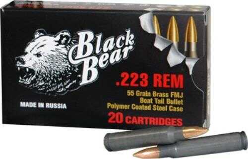 223 Rem 55 Grain Full Metal Jacket 20 Rounds BEAR Ammunition 223 Remington