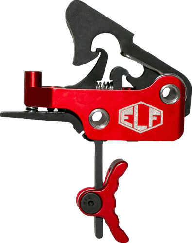 ELFTMANN Trigger Apex AR-15 Curved Adj 2.75-7Lbs Red