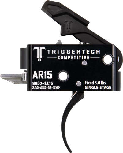TRIGGERTECH AR-15 Single Stage Black Competitive Pro Curved