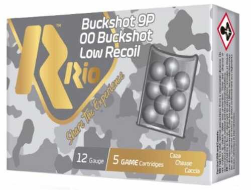 Rio 12Ga 2.75" 00Bk Low Recoil 00Bk 9 Pellet 5Rd 50Bx/Cs