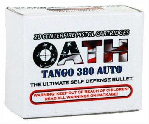 380 ACP 75 Grain Ballistic Tip 20 Rounds Oath Ammunition