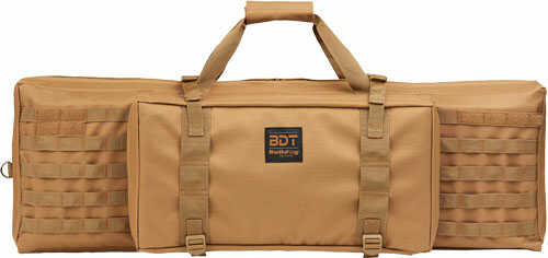 Bulldog BDT3038T Tactical Rifle Case 38" Tan Nylon Large Exterior Pocket MOLLE Compatible For Include