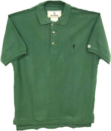 BROWNING SPECIAL SERVICE Jr. Short Sleeve Buck Mark Polo Jr. Large Forest Green