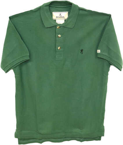 BROWNING SPECIAL SERVICE Jr. Short Sleeve Buck Mark Polo Jr. Medium Forest Green