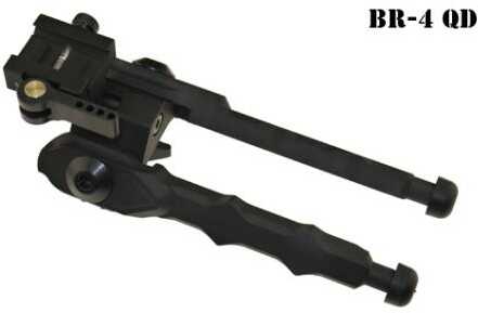 Accu-Tac BR-4 Bolt Action Bi-Pod, 5.3" - 6.75" With QD Mount Flat Black Md: BRBQD0400