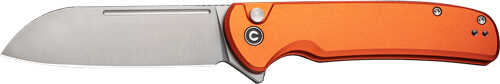 CIVIVI Knife Chevalier II 3.4" Orange Aluminum/Satin BTTN LK