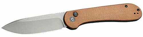 CIVIVI Knife ELEMENTUM 3.47" Brown MICARTA/Gray Stonewashed