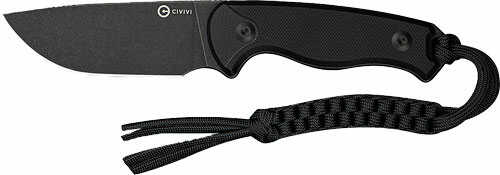 CIVIVI Knife TIMBERBARK 3.2" Fixed Black/Black G10 STNWASH