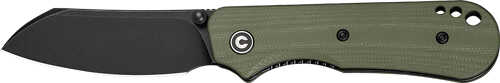 CIVIVI Knife Crabby 2.7" G-10 OD Green Black STONEWASH