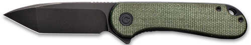 CIVIVI Knife ELEMENTUM 2.96" Green MICARTA/Black D2 Clam Pk