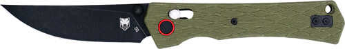 COBRATEC Legacy BAR Lock 3.5" G10 OD Green/Black D2 Blade