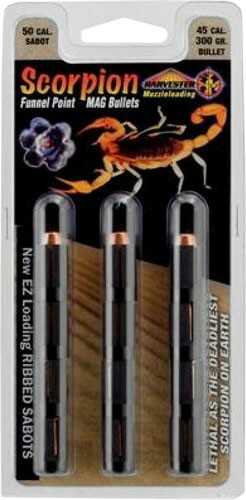 Harvester Scorpion 50 Caliber 300 Grains .451 Funnel Point Sabot 12Pk