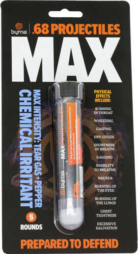 BYRNA Max PROJECTILES 5 Count Tube .68 Cal